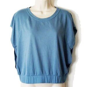 *50off3* Joe's Jeans Sleeveless 80s Style Open-Sides Workout Top XL Blue